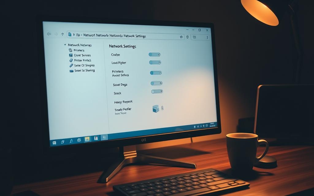 Windows network sharing settings
